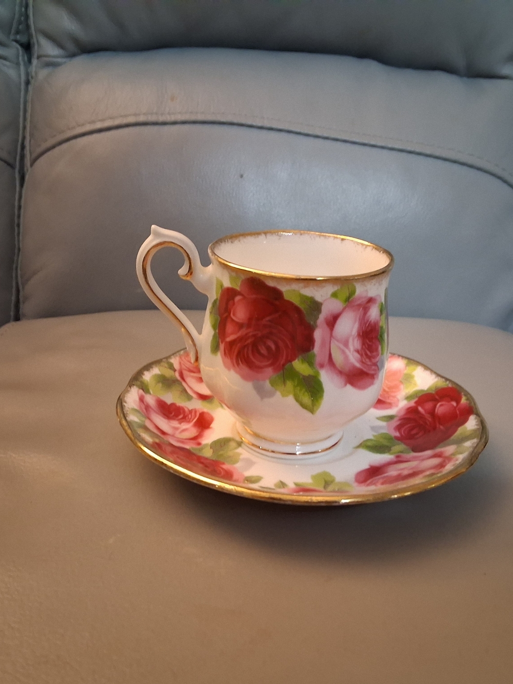 Vintage Royal Albert Old English Rose Teacup & Saucer